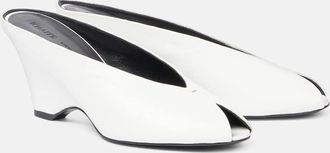 Khaite Mules Cloak 75 in pelle con zeppa