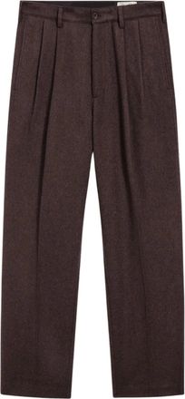 Pence Santos Marron Glac&eacute; Wool Flannel Chinos