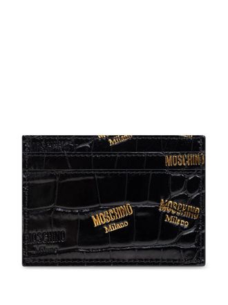 カードケース・名刺入れ Moschino FW22 CARD HOLDER WITH GOLD PLAQUE (81128006_0555) MOSCHINO CARD HOLDER WITH GOLD PLAQUE Style ID 81128006_0555