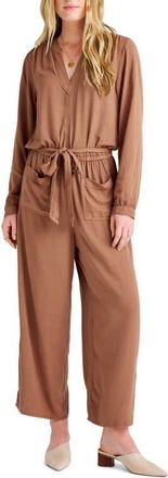 Splendid Teaghan Tie Waist Jumpsuit in Henna at Nordstrom, Size Small