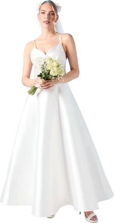 Coast Sweetheart Strappy Full Skirted Wedding Dress, 10, Ivory