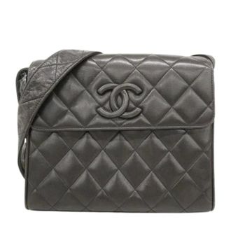 Chanel Pre-owned Cross Body Bags, female, Black, Size: ONE SIZE Pre-owned Vintage Shoulder Bag