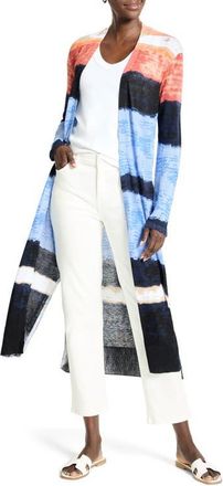 Nic+Zoe Painted Peninsula Longline Cardigan in Blue Multi at Nordstrom, Size Large