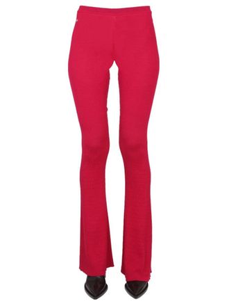 Dsquared2 Ribbed Flare Pants With Elastic Waistband