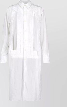 Comme Des Gar&ccedil;ons collared long sleeve textured top front pockets