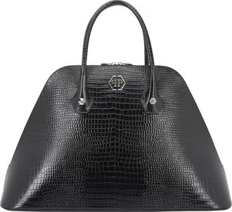 Philipp Plein Shoulder Bag Cocco - Dames - Handtassen - Zwart - ONE Size - Leer - Tassen