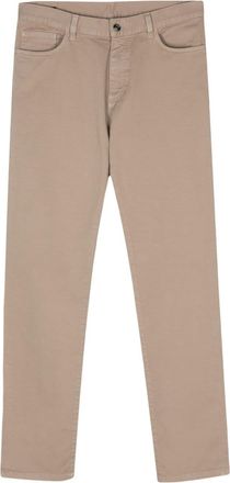 Ermenegildo Zegna City trousers - men - Cotton/Spandex/Elastane/Cotton/Calf Leather - 34 - Brown