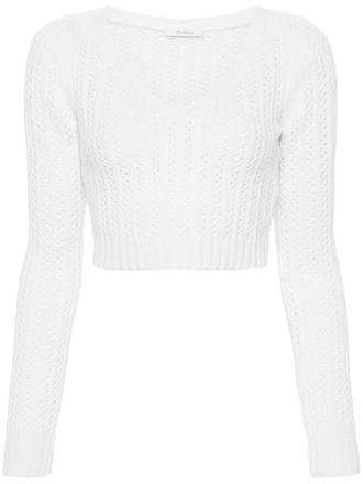 Max Mara Ifrem sweater - women - Wool/Cashmere - M - Neutrals