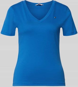 Tommy Hilfiger Slim Fit T-Shirt aus reiner Baumwolle in Royal, Gr&ouml;&szlig;e XL