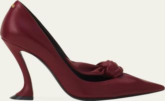 Lanvin 100mm Leather Bow Pumps