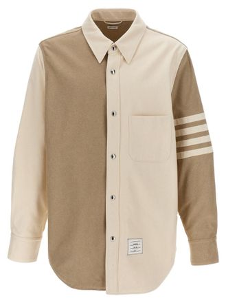 Thom Browne Beige Regular Color Block Shirt
