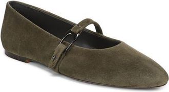 Franco Sarto Rubina Flat in Green Leather at Nordstrom, Size 8.5