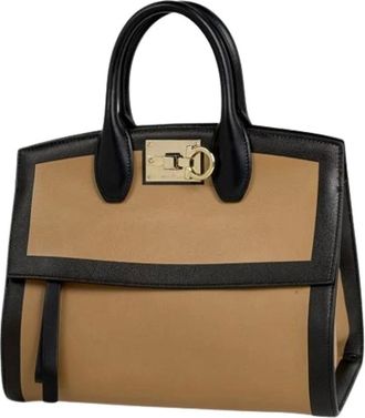 Ferragamo Pre-owned Handbags, female, Beige, Size: ONE SIZE Pre-owned Handbag, Pouch