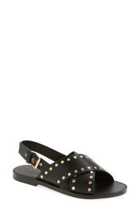 Madewell The Tuley Crossover Sandal in True Black at Nordstrom, Size 7
