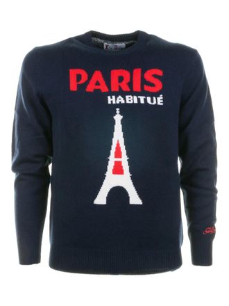MC2 Saint Barth stylised crew neck sweater - men - Cotton - S - Blue