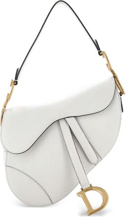 Dior Saddle Handbag Leather Medium shoulder bag - Bianco
