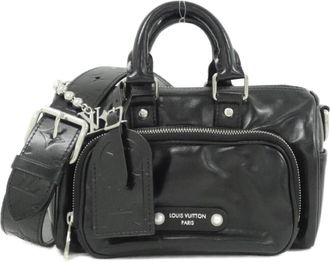 Louis Vuitton Black Leather Boston Bag (Pre-Owned)