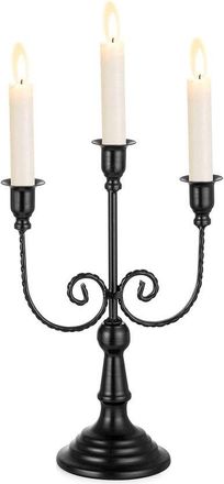 OEM Candelabro Vintage De 3 Brazos De 29,5 Cm - Decoraci&oacute;n Elegante Para Halloween Y Uso Diario