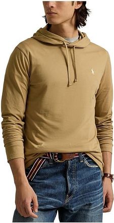 Polo Ralph Lauren Jersey Hooded T-Shirt Mens Clothing Cafe Tan : 2XL, Cotton