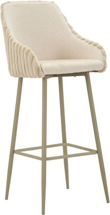 Mauro Ferretti Taburete De Bar Alaska -a- Crema Set De 2 Piezas Cm 52x46x111 (altura Del Asiento Cm 78)