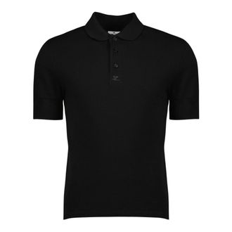 Courr&egrave;ges Polo Shirts, male, Black, Size: M Cotton Polo