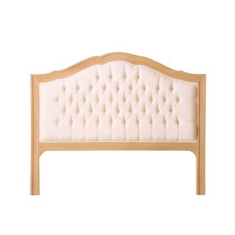 Wabi Home Cabecero de cama con capiton&eacute; de madera maciza de sungkai 145