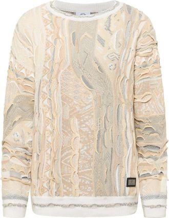 Carlo Colucci Ronde hals gebreid - Heren - Ronde hals truien - Veelkleurig - 2XL - Leer - Truien & Vesten