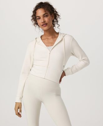 Vuori Clothing Compose Full Zip Hoodie | Marshmallow | XS, Size Extra Small