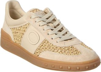 Valentino Upvillage Straw & Suede Sneaker