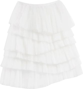 Karl Lagerfeld Karl Studio Tule Rok - Dames - Midirokken - Wit - S - Tule - Rokken