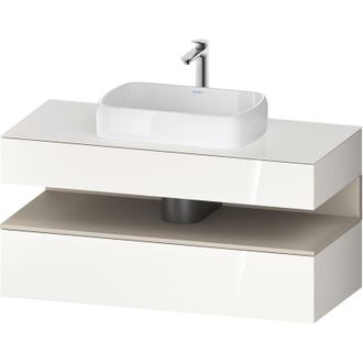 Duravit Duravit - Qatego Consola Mueble Bajo Lavabo, 1 Extra&iacute;ble, 1 Caj&oacute;n