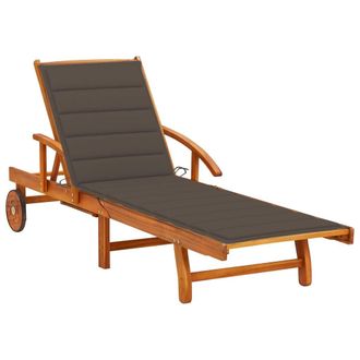vidaXL Tumbona De Jard&iacute;n Con Coj&iacute;n Madera Maciza De Acacia Vidaxl