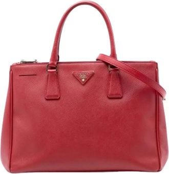 Prada Pre-owned Handbags, female, Red, Size: ONE SIZE Pre-owned The Galleria