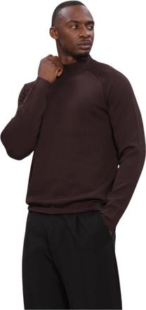 Genti Turtle LS - Heren - Coltruien - Rood - M - Nylon - Truien & Vesten