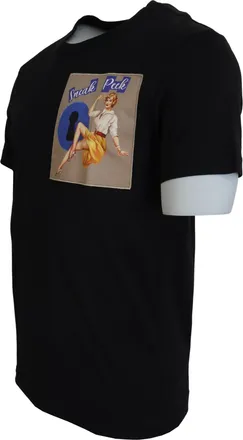 Dolce & Gabbana Mens Black Sneak Peek Cotton Short Sleeve T-Shirt