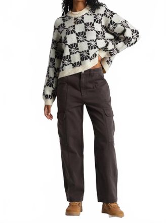 Billabong Wall To Wall Denim Cargo Pants In Black Sand