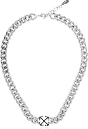 Off-white Enamel Pijl Ketting - Heren - Kettingen - Grijs - ONE Size - Accessoires