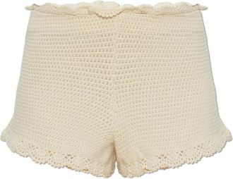 Poss&eacute; Dylan Shorts - Dames - Bermuda - Beige - L - Leer - Korte Broeken
