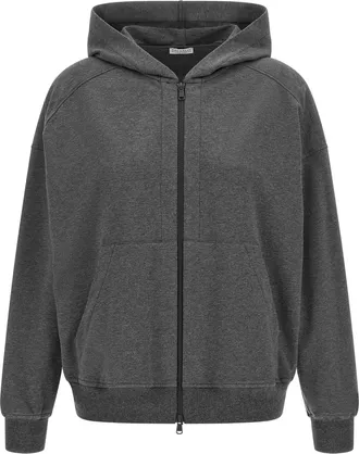 Brunello Cucinelli Gray Cotton Womens Sweatshirt