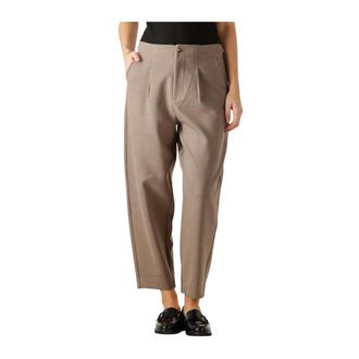 Mos Mosh MOS Mosh, Dames, Broeken, Bruin, Maat: M Leer