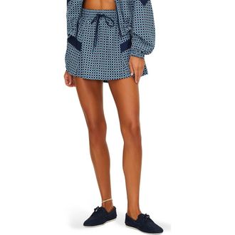 Beach Riot Clyde Tie Waist Miniskirt in Twilight at Nordstrom, Size X-Large