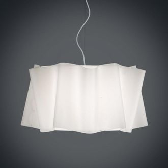 Linea Zero Linea Zero - L&aacute;mpara De Suspensi&oacute;n Folio Pantalla Blanca Di&aacute;metro 60x H37 Cm