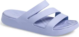 Crocs Getaway Waterproof Strappy Slide Sandal in Blue Haze at Nordstrom, Size 10