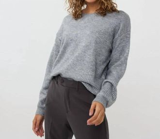 Esqualo Svala Melange Strass Stones Sweater In Grey