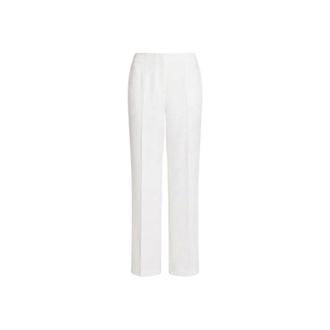 Alberta Ferretti Pantaloni a gamba dritta in raso Enver - - Trousers - Donna - Bianco - S