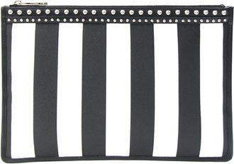 Givenchy Black White Pvc Leather Clutch Bag (Pre-Owned)