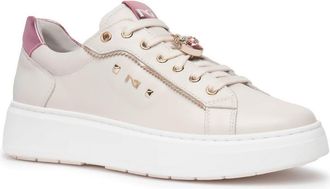 Nero Giardini Gems Platform Sneaker in Beige/Pink at Nordstrom, Size 10Us