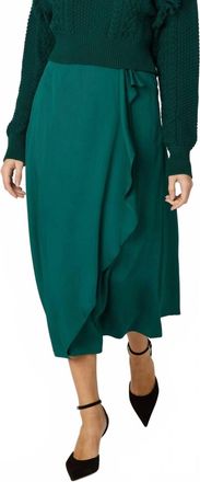 Cleobella Regina Midi Skirt In Forest Green