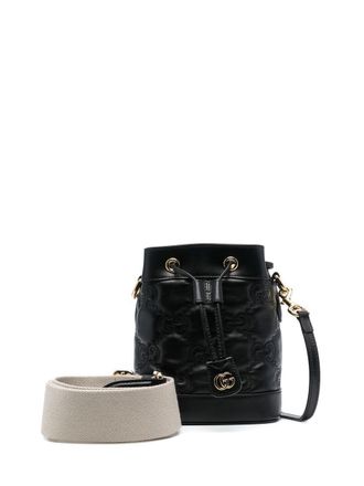 Gucci Matelass&eacute; bucket-tas - Zwart