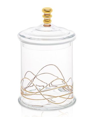 Alice Pazkus 10.5In Glass Jar And Lid